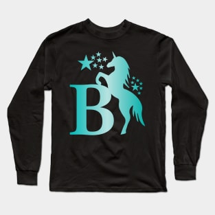 B Unicorn Star Monogram T-Shirt Long Sleeve T-Shirt